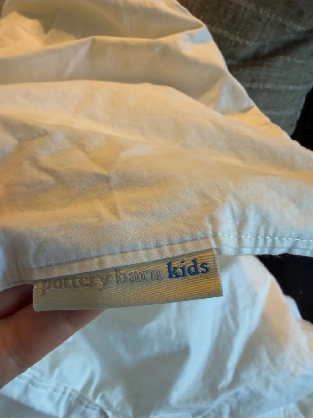Pottery Barn Kids White Quilted Duvet Insert